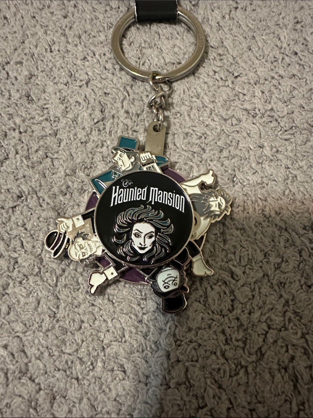 Disney Haunted Mansion Keychain - Black and Silver